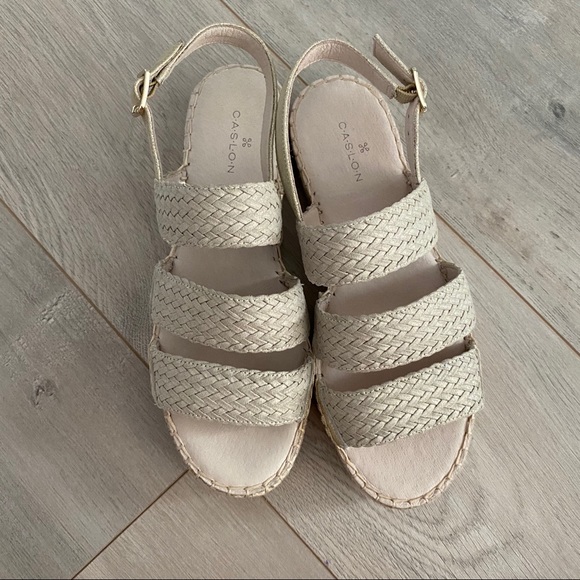 Caslon new golden beige strap espadrille sandals - Picture 3 of 9